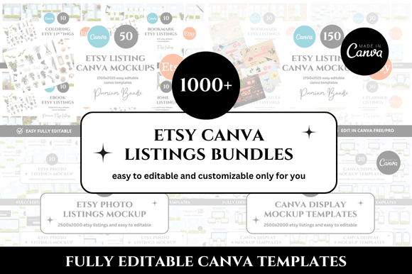 1.245 Etsy Canva Mockup Bundle: Your Ultimate Design Toolkit