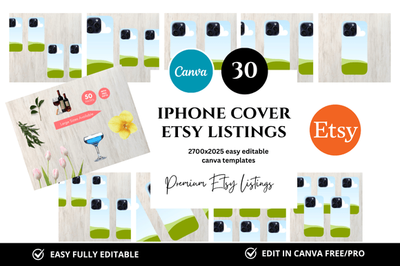 30 Phone Premium Etsy Listings Mockup: Elevate Your Shop