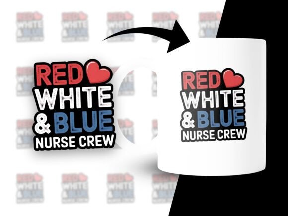 4th July Nurse Crew PNG: Red, White, and Blue Tribute