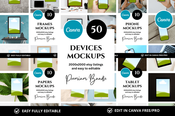 50 Device Etsy Mockup Templates: Your Instant Download Solution