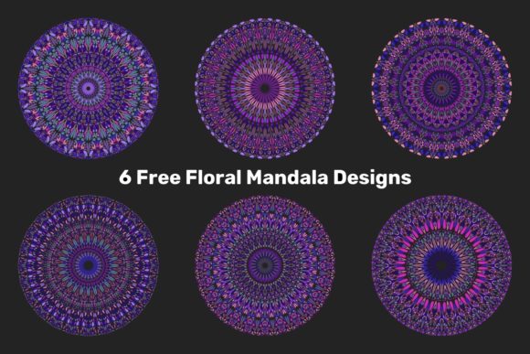 6 Free Purple Floral Mandala Designs for Your Creative Projects