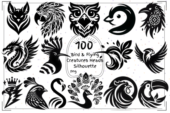 Bird & Winged Creature Head Silhouettes: Beyond the Font