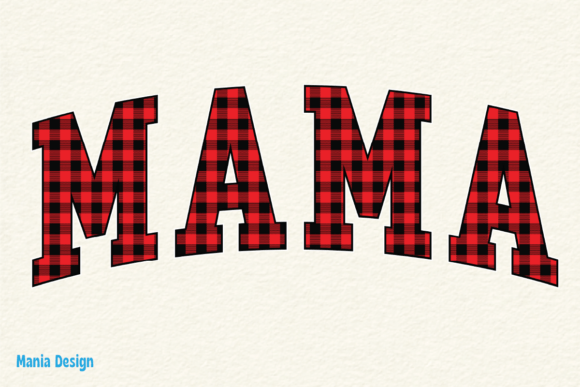 Mama Buffalo Plaid PNG: A Design Asset with Rustic Charm