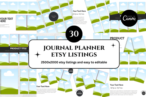 Master Your Etsy Shop Visuals with 30 Planner Journal Mockups