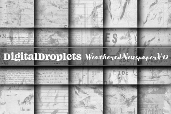 Weathered Newspaper Vol. 12 | Vintage Paper Collection