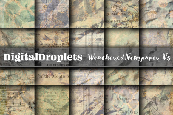 Weathered Newspaper Vol. 5: Vintage Paper Backgrounds for Crafters